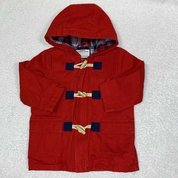Janie and jack canvas hooded toggle coat 18/24m - Picture 2 of 10